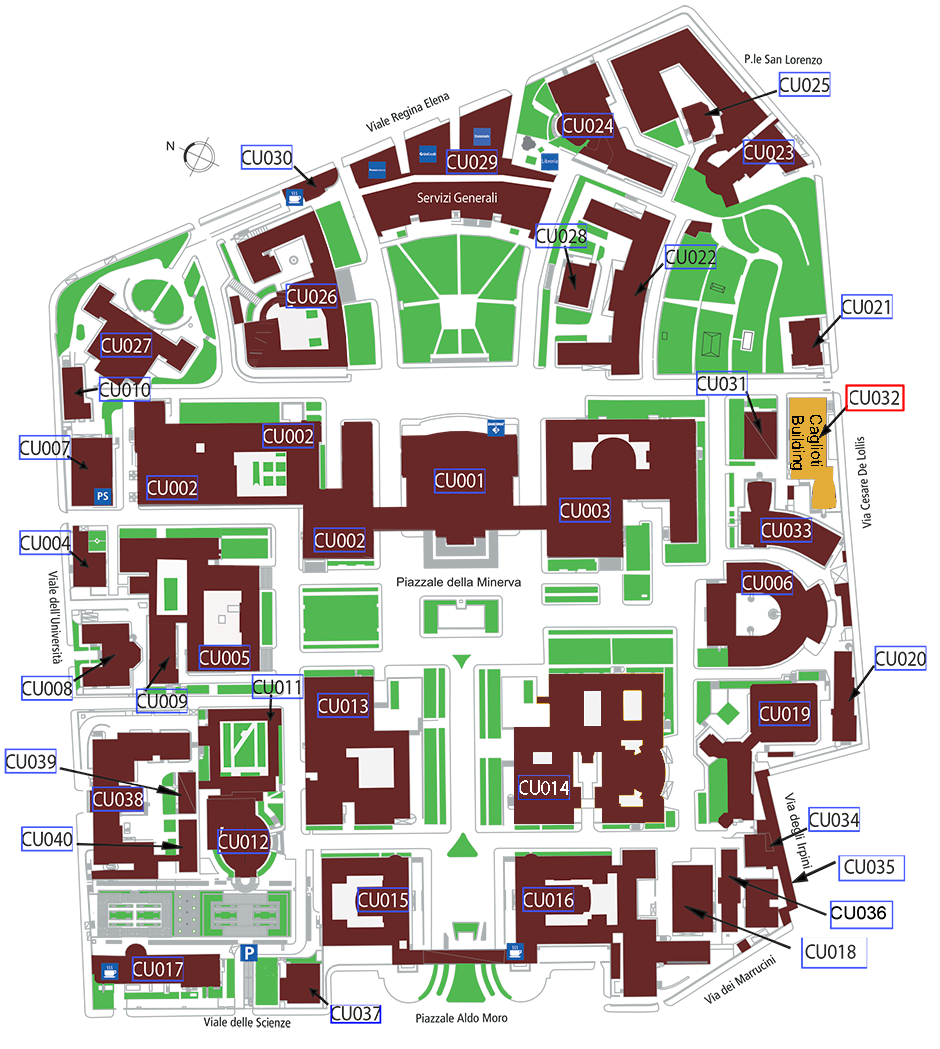 location of the library in the University city