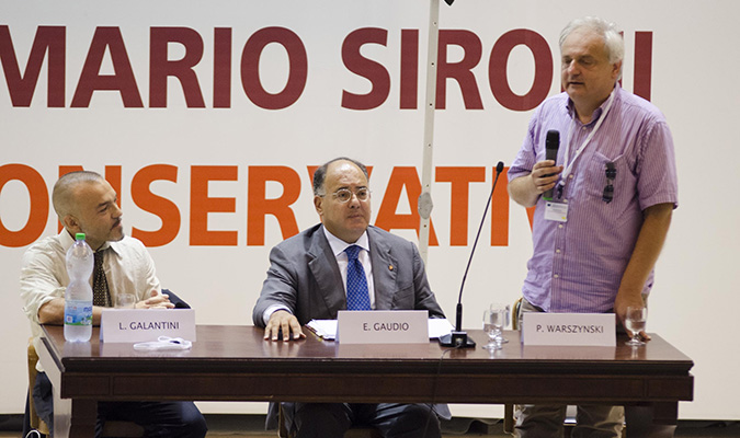 Prof. L. Galantini, E. Gaudio (The Rector of Sapienza University of Rome) and Prof. P. Warszinsky