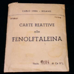 Indicatore carte reattive alla fenolftaleina