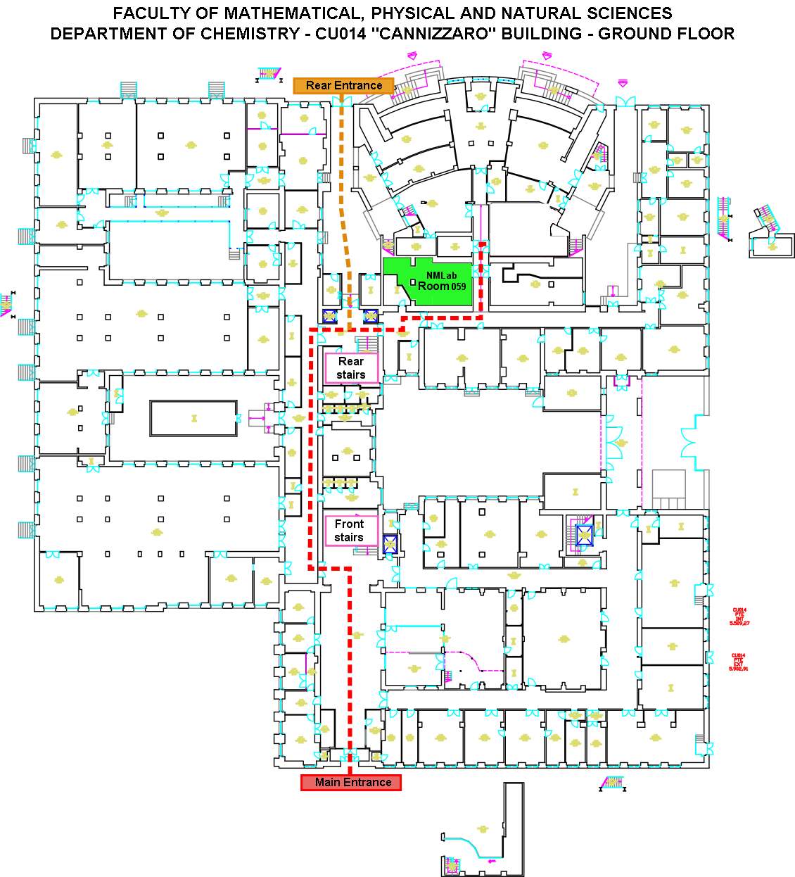 Map of the Cannizzaro CU014 Building - Room LU059