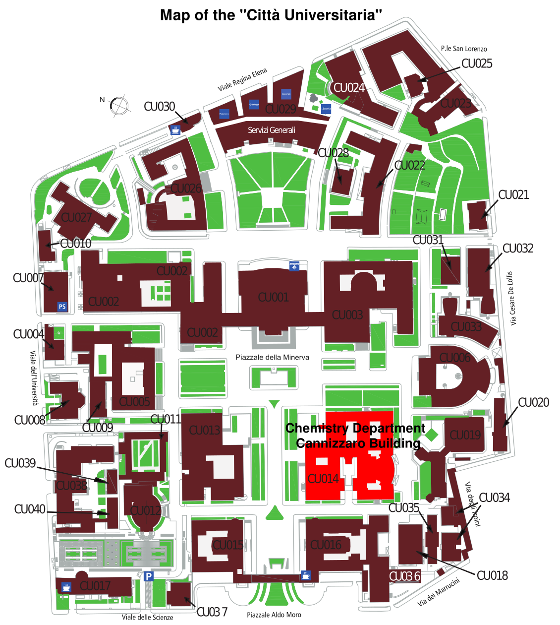 Map of the University city